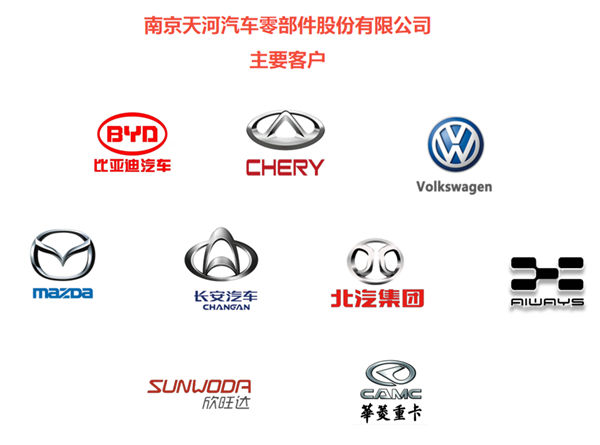 南京天河汽車(chē)零部件股份有限公司主要客戶(hù)