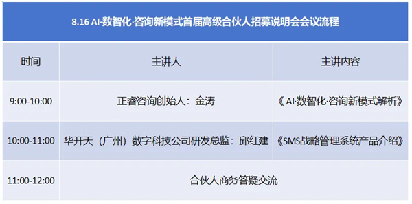 AI·數(shù)智化·咨詢新模式首屆高級(jí)合伙人招募說(shuō)明會(huì)震撼來(lái)襲！
