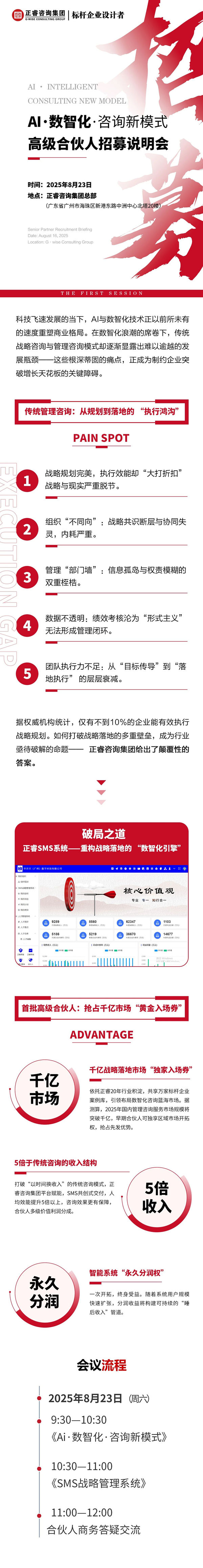 正睿咨詢集團(tuán)AI數(shù)智化咨詢新模式首屆高級(jí)合伙人招募說明會(huì)